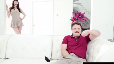 Stepdaughter Caught Me Jerking & Sucked My Dick