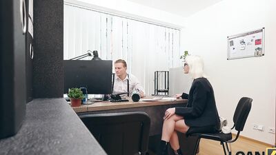 LOAN4K. Blonde whore is having a rough anal fuck for a loan