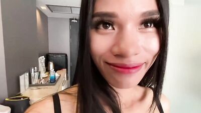 JohnTronX - Unreal Thai babe in high heels sucks my dick in POV fashion