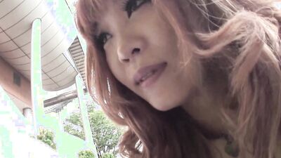Naughty Asian Babe Sarina Tsubaki Sucking Cock in Public
