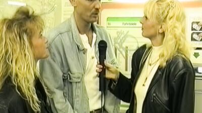 Classic blonde German slut fucked by horny couple