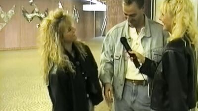 Classic blonde German slut fucked by horny couple