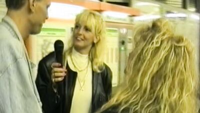 Classic blonde German slut fucked by horny couple