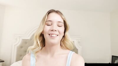 Eating Stepdaughter's Pussy While Fucking Her Blonde Friend