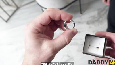DADDY4K. Slutty babe wanted to get the ring out of an old cock and cheated on her BF