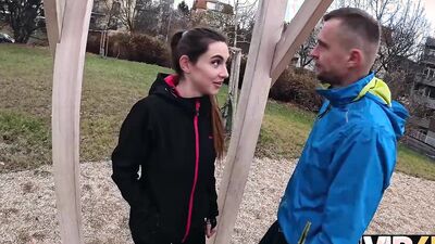 VIP4K. Jogging ended up as a hot sex with a stranger with a cuckolding BF