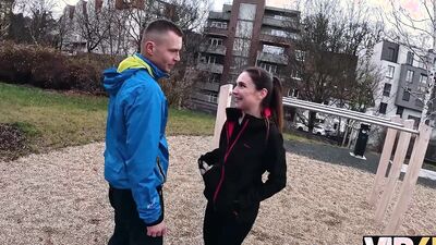 VIP4K. Jogging ended up as a hot sex with a stranger with a cuckolding BF