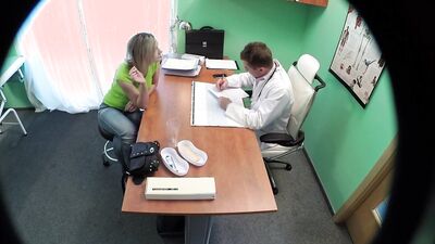 Blonde MILF thinks MY BIG COCK will cure her illness - Fake Hospital