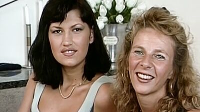 Two hot German bitches sucks big dick and share sperm
