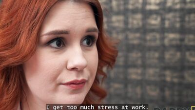 DADDY4K. Redhead goes completely crazy and jumps on daddy's cock