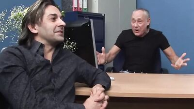 Sexy Blonde Takes on Two Old Studs Cocks in Threesome Fun