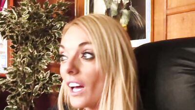 Sultry Blonde Stacey Saran Takes Dick to Her Pussy From Two Older Guys