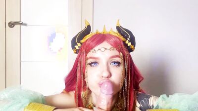 Hot redhead girl Sunako K moans as she gets fucked hard.