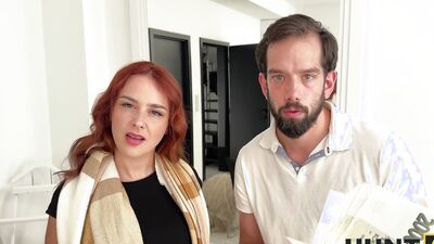 HUNT4K. Poor redhead slut with nice curves and pussy is fucking for scientific progress