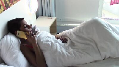 Wet German brunette slut fucks with TV mechanic