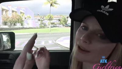 Minxx Marley, Lily Adams, Scarlett Skies smoking fetish and sucking cock POV