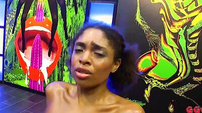 GGG John Thompson Ebony Beauty loves drinking piss and cum