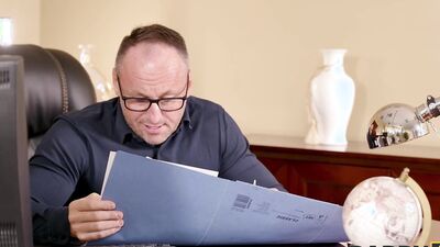 DADDY4K. Naughty blonde is showing her big sex experience at the job interview