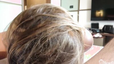 BLONDE WITH DEEPTHROAT! I FUCK UNTIL HER PERFECT PUSSY STARTS PULSING! | Benefit Monkey