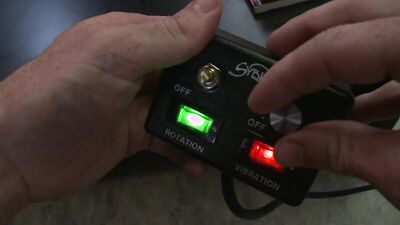 While testing out the sybian sex toy the blonde gets an urge to get plowed