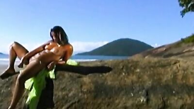 Ju Pantera masturbates alone on the Fantasy Island beach