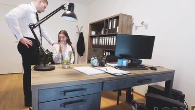LOAN4K. She came for money, she got a huge clerk’s cock first