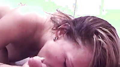 Sexy babe mouth working magic on his tiny dick