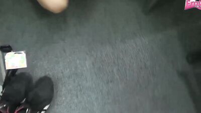 Horny German brunette slut has a threesome with 2 guys