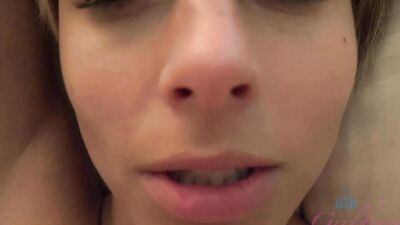 Makenna Blue gets the creampie she desires, after stroking you with her feet