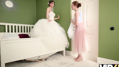 VIP4K. Lesbian hotties fuck before the wedding