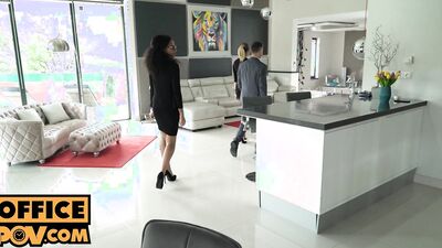 Romy Indy finally get to fuck her boss after masturbating all day
