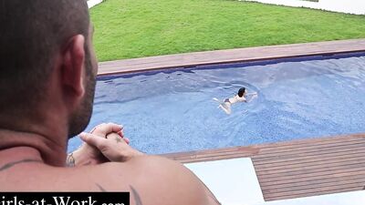 Anal sex with Claire Castel in a villa