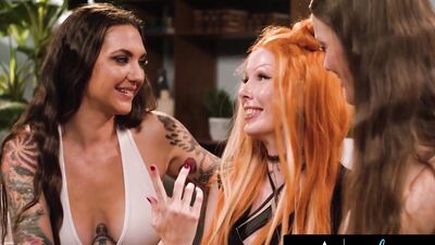 GIRLSWAY - Couple Olivia Madison & Rocky Emerson Comfort BFF Robin Coffins With Passionate Threesome