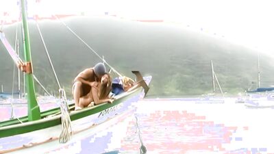 Sea Vixen Leans Against The Mast Of A Sailboat To Take On A Dick- LatinaFever