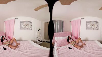 FORBVR - You Caught Your Nerdy Stepdaughter Masturbating And She Asks You To Finish The Job