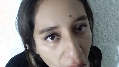 POV Wednesday is doing a great sloppy blowjob with huge facial