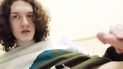 Trans-girl Stesha masturbates her clitoris and ass
