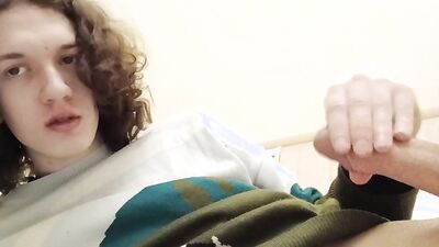 Trans-girl Stesha masturbates her clitoris and ass