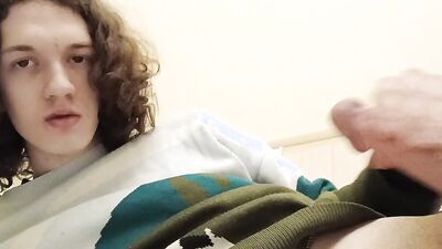Trans-girl Stesha masturbates her clitoris and ass