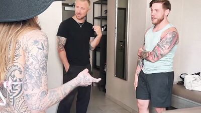Hotel Mix Up Turns Into HOT Foursome - Awlivv and Bella Blu Fucked Rough by Steve Rickz n Chad Alva