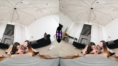 Jadilica Kneels and Sucks while Vivien Doll finally Joins in –