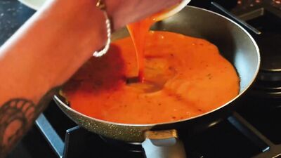 Cute Brunette Cooks Naked and Masturbates