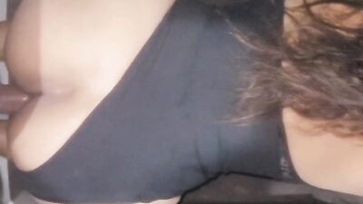 Sexy Latina MILF with a massive ass farts loudly while getting her tight ass creamed