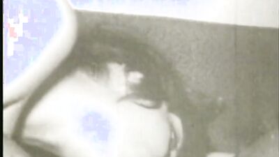 Vintage beauty with a hairy ass takes on a massive black rod