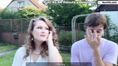 Una Fairy's BF watches her pick up a stranger & get a hardcore surprise