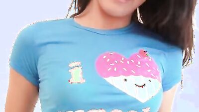 Watch this hot brunette get her tight pussy stuffed with massive dildos and high heels
