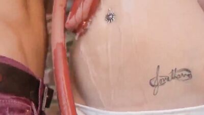 Ryan Madison's massive tits and nude body get a workout from a big dick