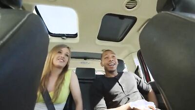 April Brookes gets her tight pussy drilled by Ricky Johnson in public