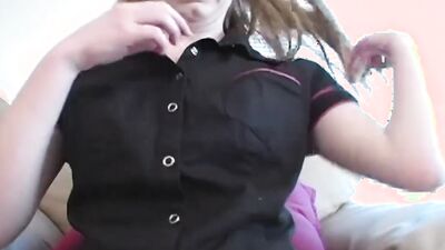 Watch this hairy teeny get pounded from behind in pantyhose & creampied
