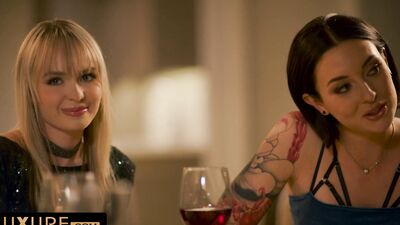 Blonde bombshells share wild fantasies in wild doggy-style sex with Seth Gamble